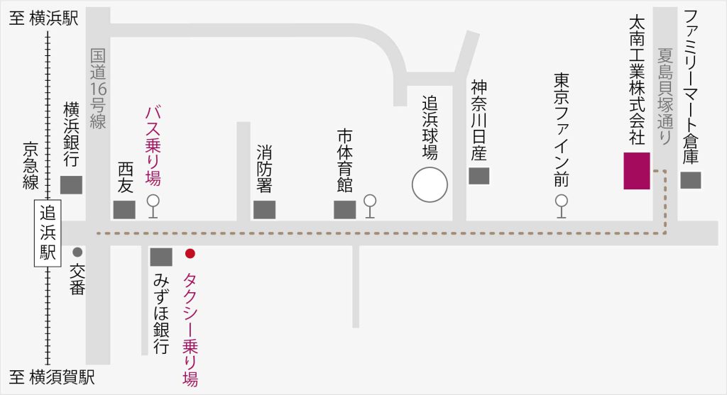 追浜駅からの地図